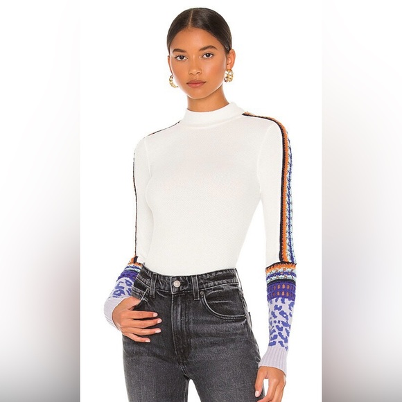 FREE PEOPLE Switch It Up Cuff Thermal Top in Ivory - Picture 2 of 6